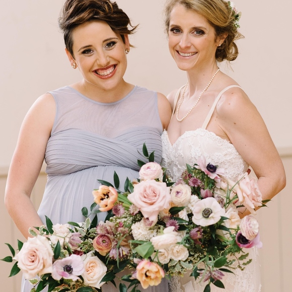 PINKBLUSH grey maternity evening gown size 8 - Picture 2 of 3